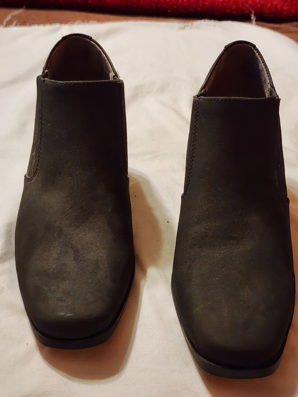 life stride women's size 8 black suede like ankle booties